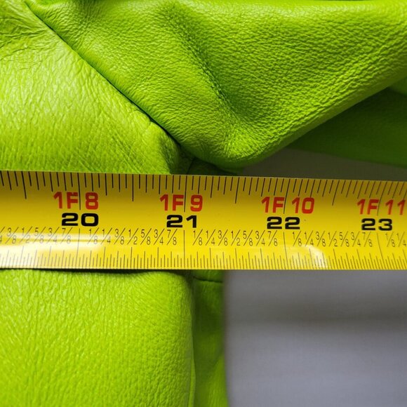 Newport News Women's Lime Green Leather Jacket (Size: 18) - Picture 2 of 14